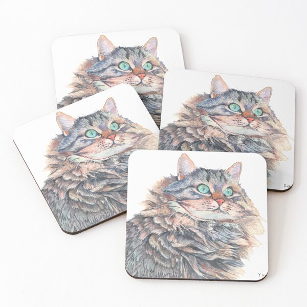 Item preview, Cat watercolor portrait designed and sold by Yue Zeng Art Studio.