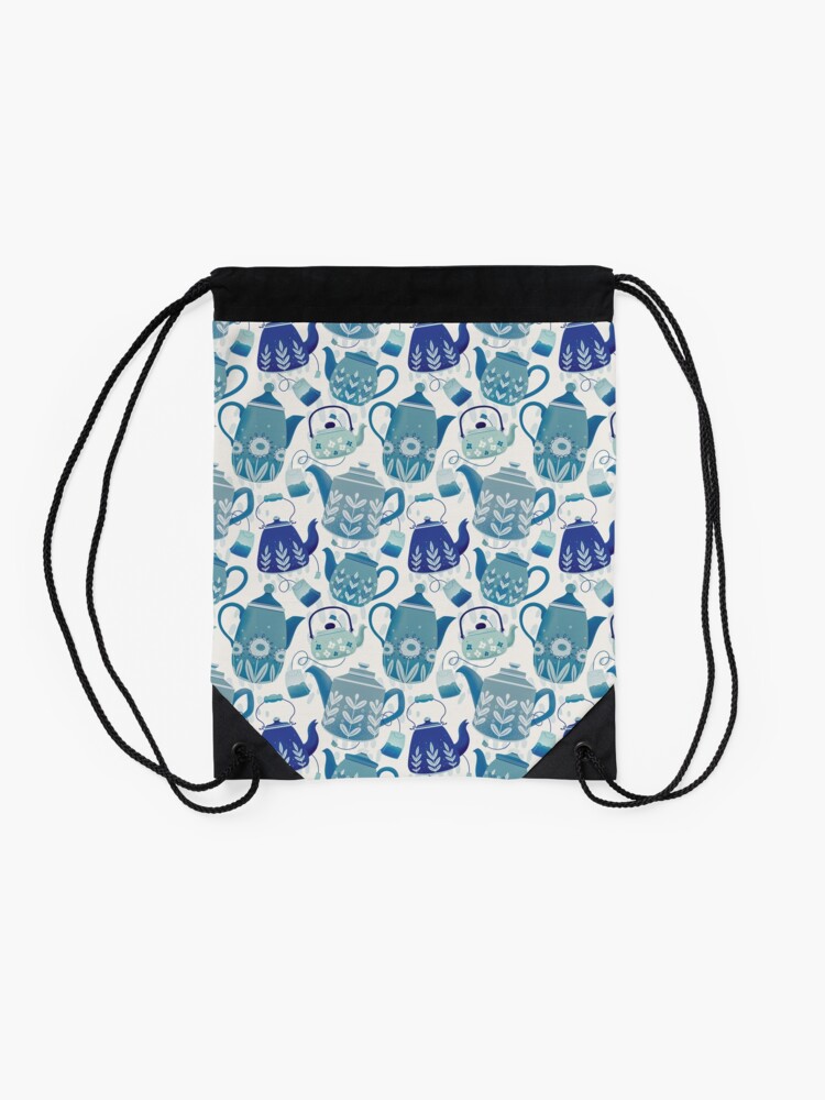 Alternate view of Indigo Teapots Drawstring Bag