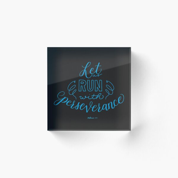 Artikelvorschau, Lass uns mit Ausdauer rennen - Aqua entworfen und verkauft von HeartBeams.
