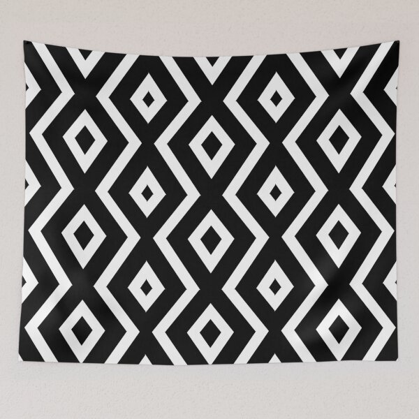 Item preview, Black and White Diamond Shape Pattern  designed and sold by LifestylePrints.