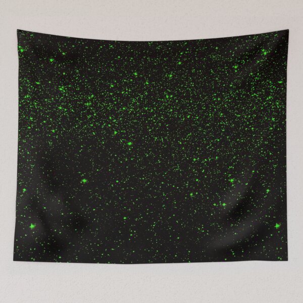 Item preview, Green glitter spray on black background designed and sold by oxoxoxo.