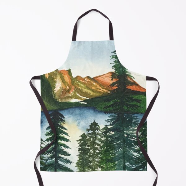 Item preview, Beautiful Lake and Mountain Landscape Watercolour designed and sold by angelspaperia.