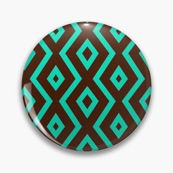 Item preview, Teal and Brown Diamond Shape Pattern  designed and sold by LifestylePrints.