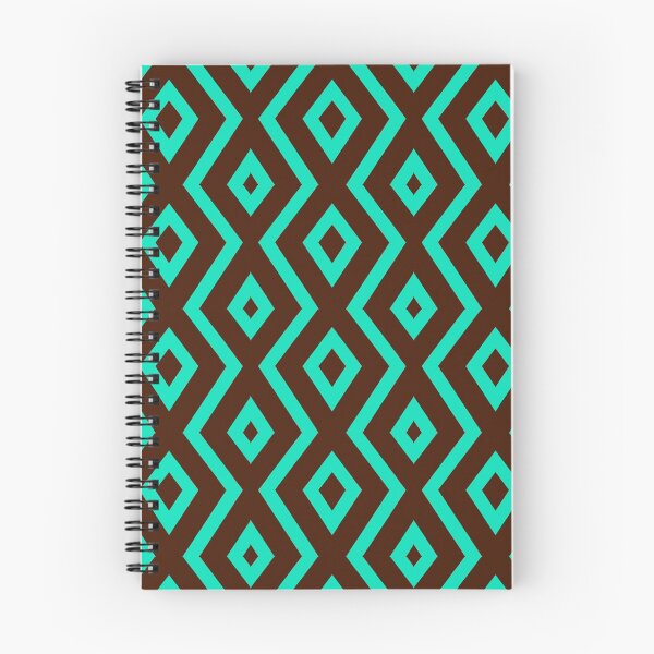 Item preview, Teal and Brown Diamond Shape Pattern  designed and sold by LifestylePrints.