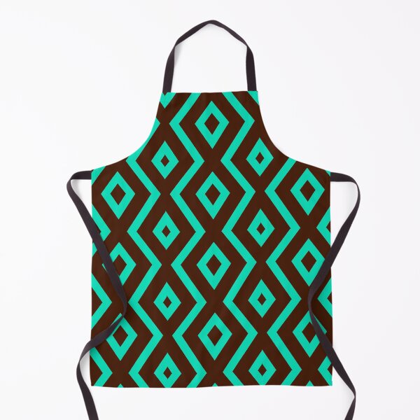 Item preview, Teal and Brown Diamond Shape Pattern  designed and sold by LifestylePrints.