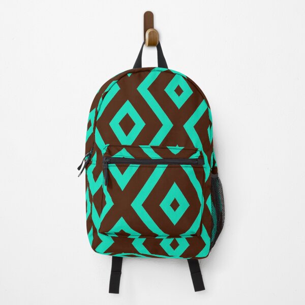Item preview, Teal and Brown Diamond Shape Pattern  designed and sold by LifestylePrints.