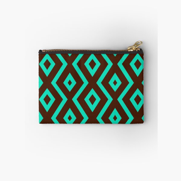 Item preview, Teal and Brown Diamond Shape Pattern  designed and sold by LifestylePrints.