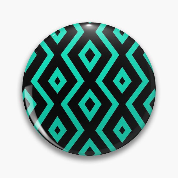 Artikelvorschau, Teal und Black Diamond Shape Pattern entworfen und verkauft von LifestylePrints.