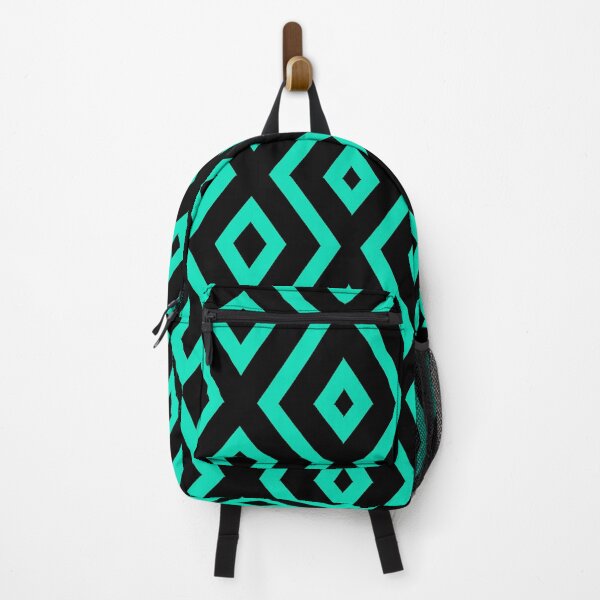 Artikelvorschau, Teal und Black Diamond Shape Pattern entworfen und verkauft von LifestylePrints.