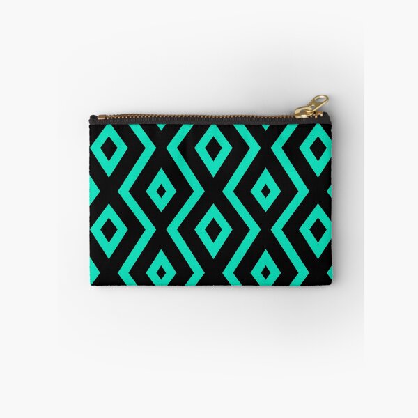 Artikelvorschau, Teal und Black Diamond Shape Pattern entworfen und verkauft von LifestylePrints.
