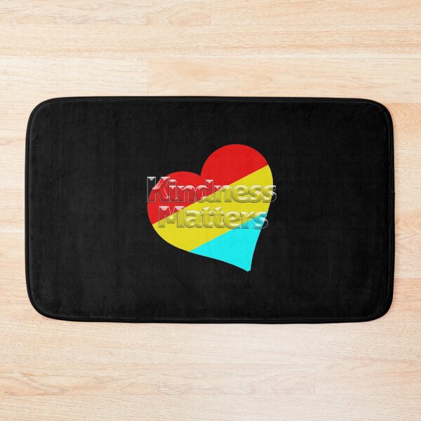 Item preview, Tri-colored heart or can also be a pattern with the text Kindness Matters designed and sold by With My Hands By K.