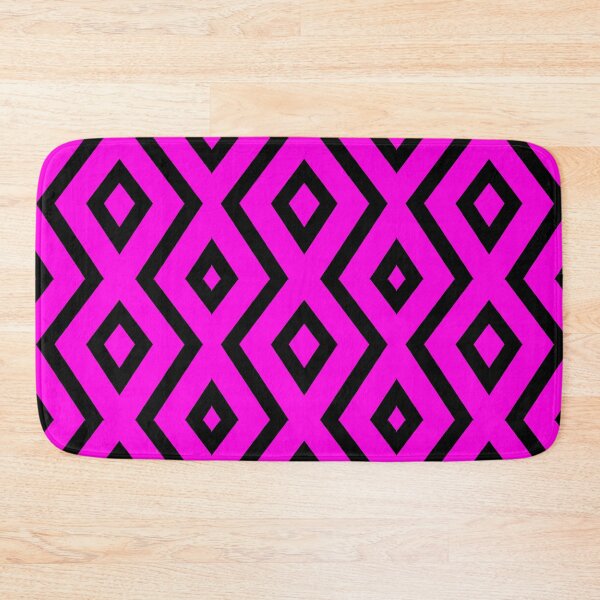 Item preview, Black and Pink Diamond Shape Pattern  designed and sold by LifestylePrints.