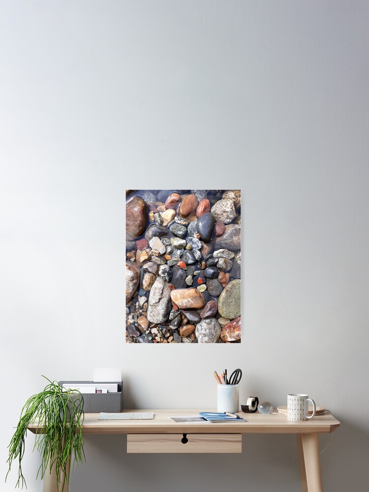 Thumbnail 2 of 3, Poster, Fall Color River Rocks designed and sold by JenJoiner.