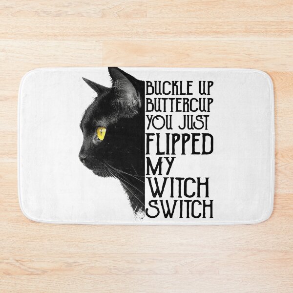 Item preview, Black Cat Buckle up  butter cup Ranunculus You Just Flipped My Witch Switch designed and sold by ThomasTrump.