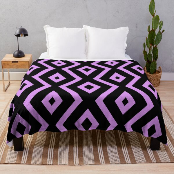 Item preview, Black and Purple Diamond Shape Pattern  designed and sold by LifestylePrints.