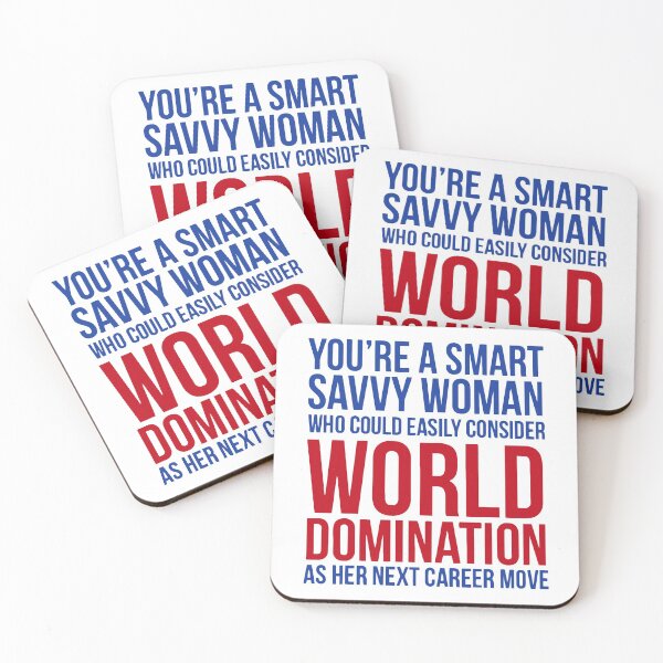 smart savvy woman Coasters (Set of 4)