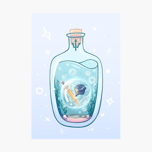 Seaweed Brain and Wise Girl in a Bottle Photographic Print