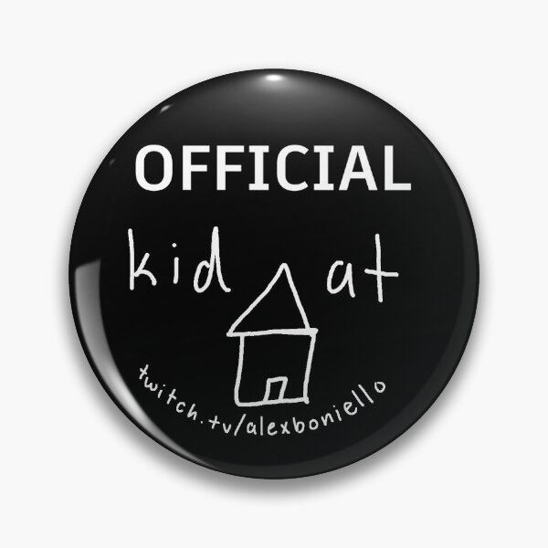 Item preview, OFFICIAL kid at home button (black) designed and sold by ShayLycan.
