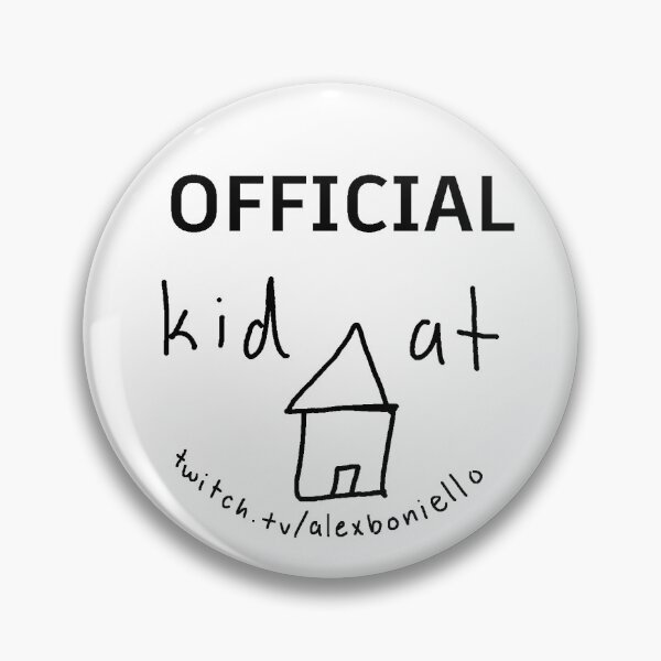 Item preview, OFFICIAL kid at home button (white) designed and sold by ShayLycan.