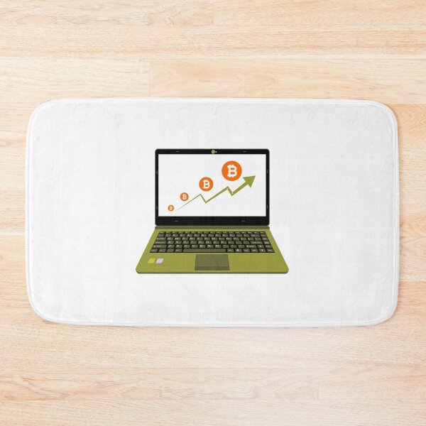 Item preview, realistic laptop vector illustration display bitcoin assets designed and sold by asep sarifudin.