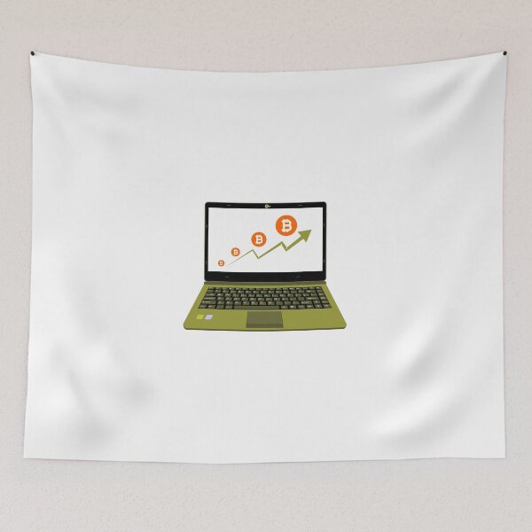 Item preview, realistic laptop vector illustration display bitcoin assets designed and sold by asep sarifudin.