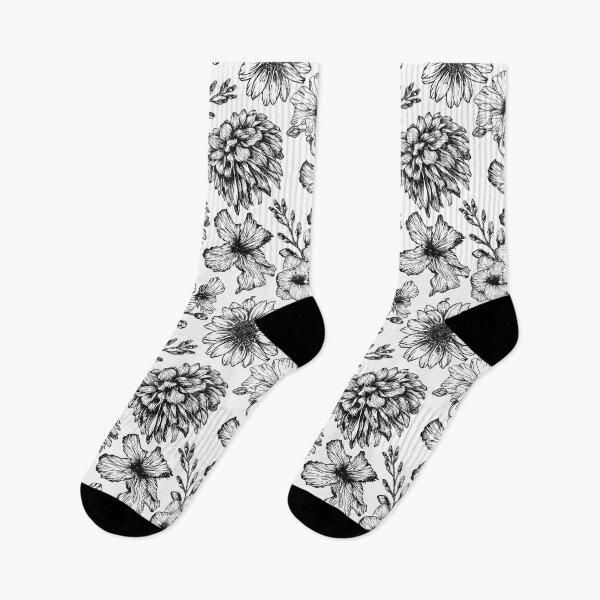 Item preview, Black Ink Flowers Pattern Set designed and sold by marta-maria.