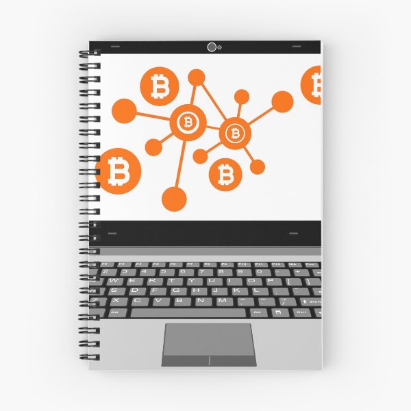 Item preview, realistic laptop vector illustration display bitcoin digital assets network designed and sold by asep sarifudin.