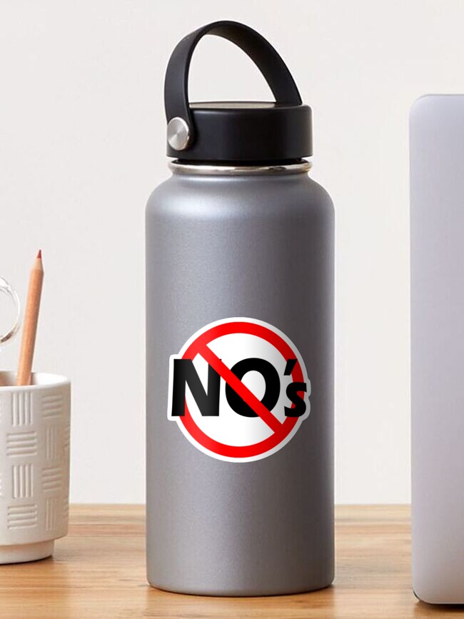 Thumbnail 1 of 3, Sticker, No no's - Double Negative - Be Positive designed and sold by notstuff.