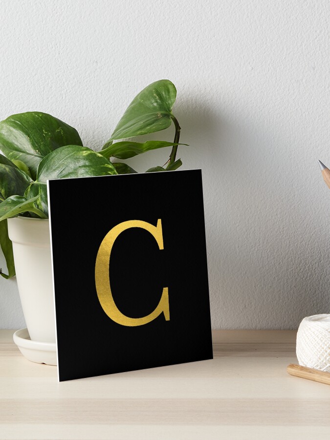 "Letter C Gold Color" Art Board Print for Sale by FunStudio Redbubble