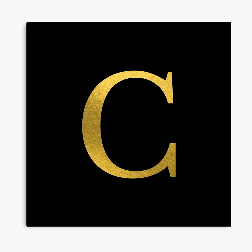 letter c gold color photographic print by funstudio redbubble