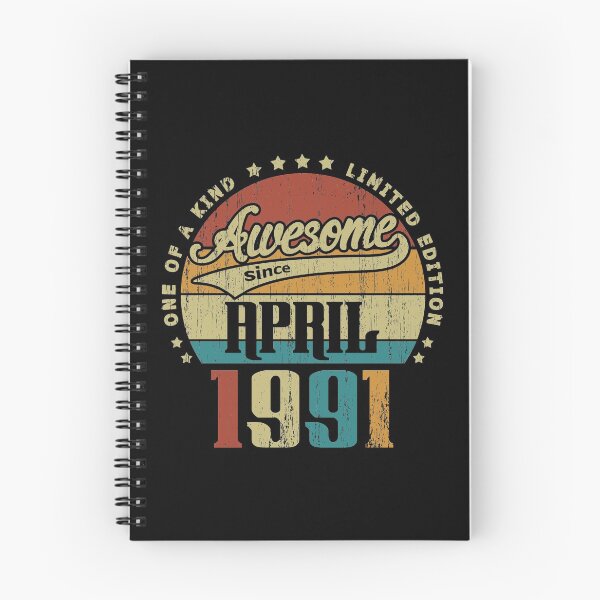 Item preview, Vintage April 1991 One Of A Kind Awesome Since April 1991 30th Birthday Gift 30 Years Old designed and sold by Takatv.