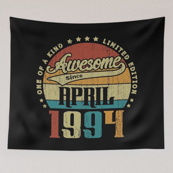 Item preview, Vintage April 1994 One Of A Kind Awesome Since April 1994 27th Birthday Gift 27 Years Old designed and sold by Takatv.