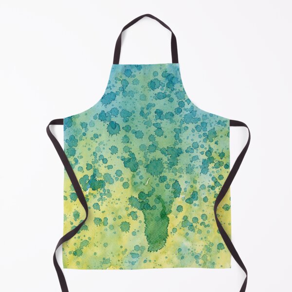 Item preview, Watercolor Painting Texture in Yellow and Aqua Ombre designed and sold by PopwheelArt.