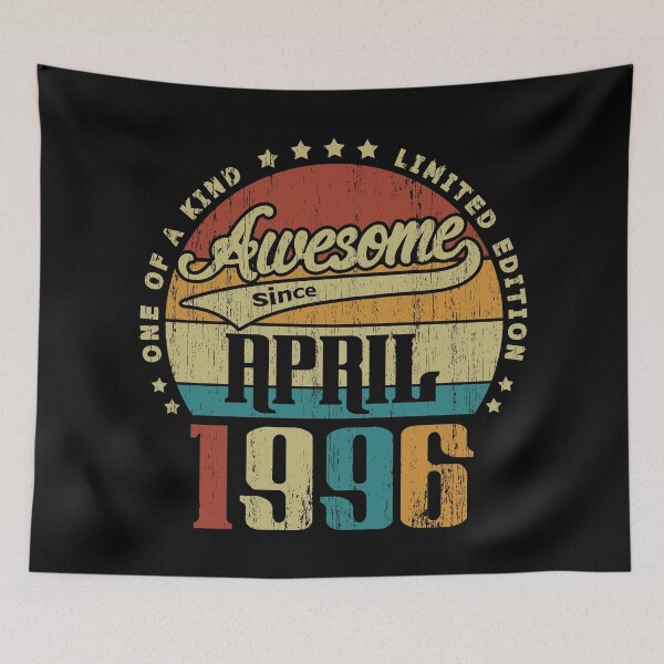 Item preview, Vintage April 1996 One Of A Kind Awesome Since April 1996 25th Birthday Gift 25 Years Old designed and sold by Takatv.
