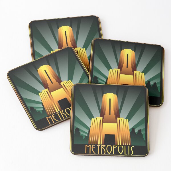 Item preview, Art Deco City of The Dreamer The Future Metropolis designed and sold by 108dragons.