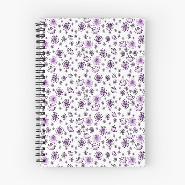 Item preview, Purple flower pattern designed and sold by PixieBeanart.