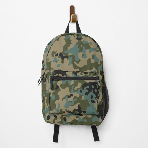 Item preview, Camouflage Black OD Green Flat Dark Earth Teal Wetland Camo designed and sold by Cyberty.