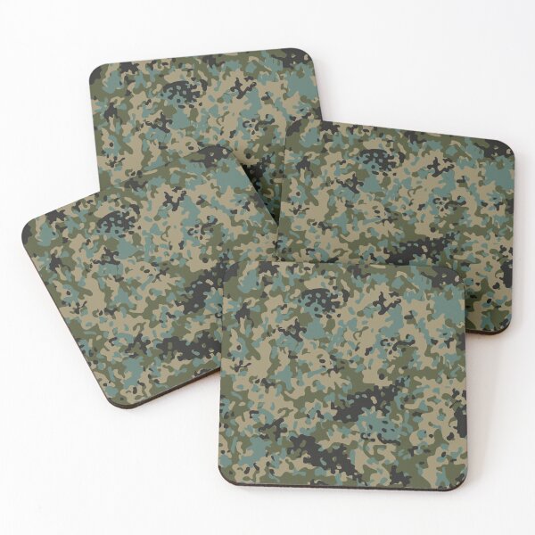 Item preview, Camouflage Black OD Green Flat Dark Earth Teal Wetland Camo designed and sold by Cyberty.