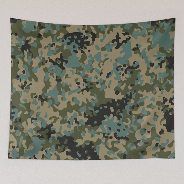 Item preview, Camouflage Black OD Green Flat Dark Earth Teal Wetland Camo designed and sold by Cyberty.