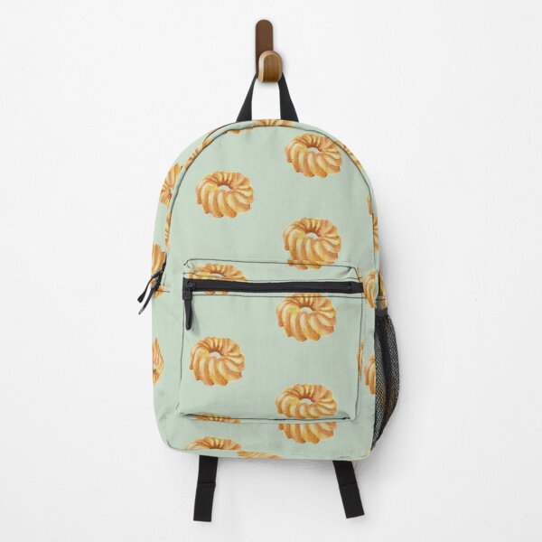 Item preview, Honey cruller donut watercolour illustration (green colour background) designed and sold by tifft.