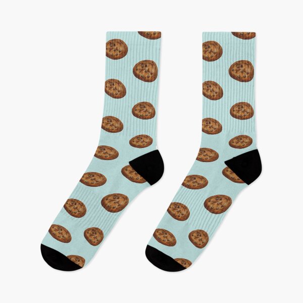 Item preview, Chocolate chip cookie watercolour illustration (blue colour background) designed and sold by tifft.