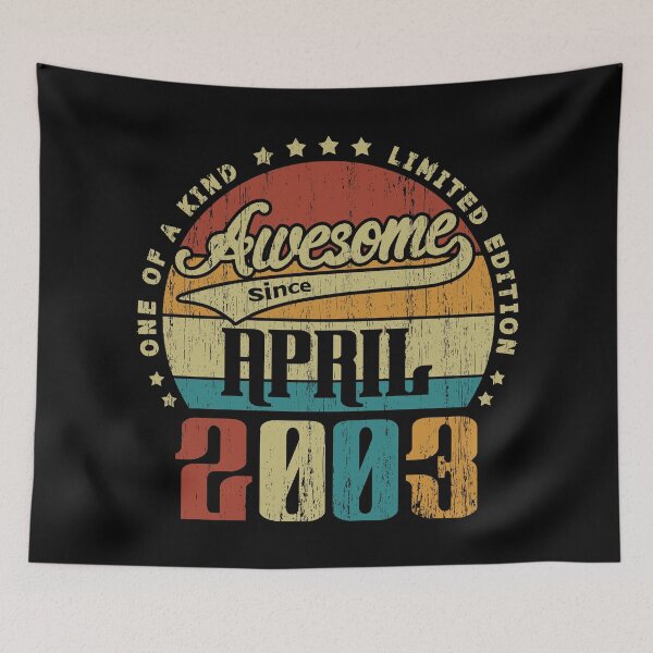 Item preview, Vintage April 2003 One Of A Kind Awesome Since April 2003 18th Birthday Gift 18 Years Old designed and sold by Takatv.