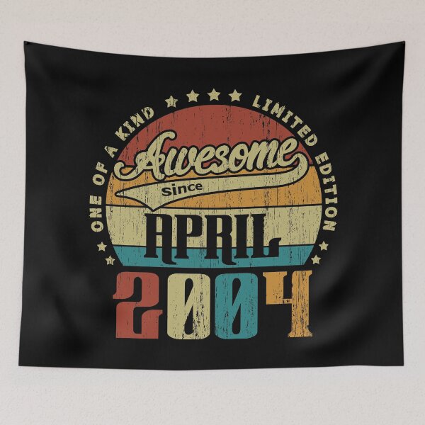 Item preview, Vintage April 2004 One Of A Kind Awesome Since April 2004 17th Birthday Gift 17 Years Old designed and sold by Takatv.