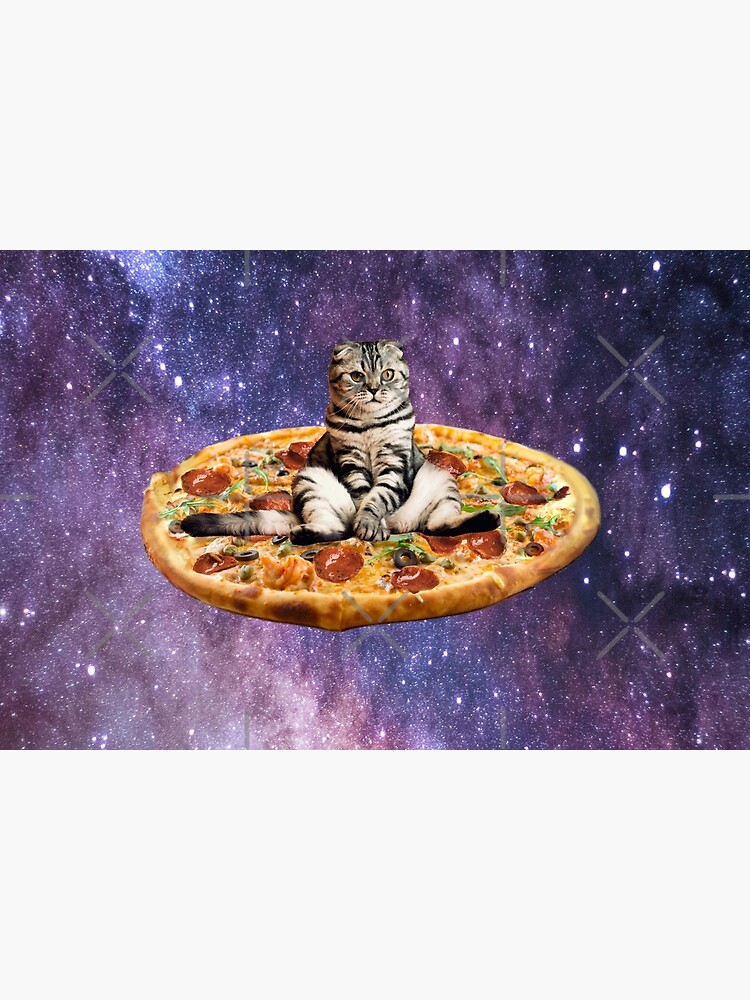 Disover Pizza Cat in Space Bath Mat