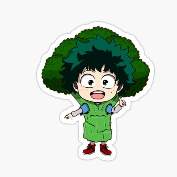 "Deku broccoli " Sticker by DewlyTheHooman Redbubble