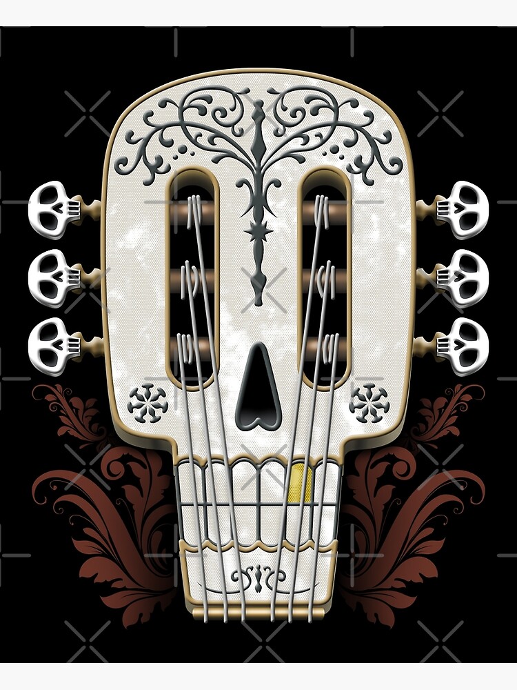 Halloween Coco Guitar Headstock | Photographic Print