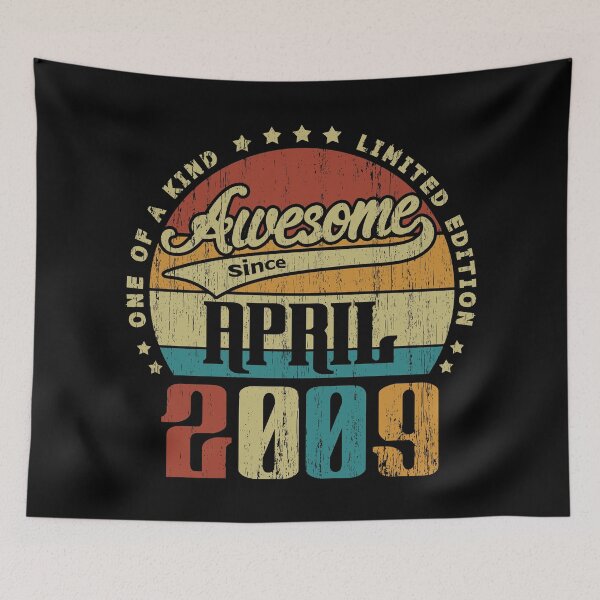 Item preview, Vintage April 2009 One Of A Kind Awesome Since April 2009 12nd Birthday Gift 12 Years Old designed and sold by Takatv.