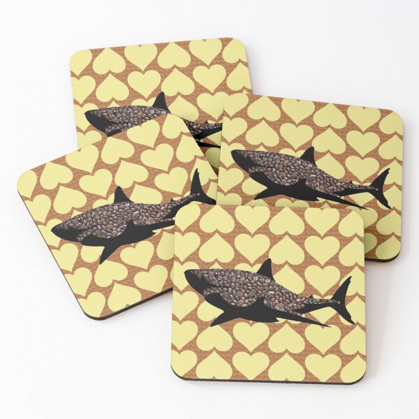 Item preview, Shark Loves Coffee designed and sold by AmicaTrendz.