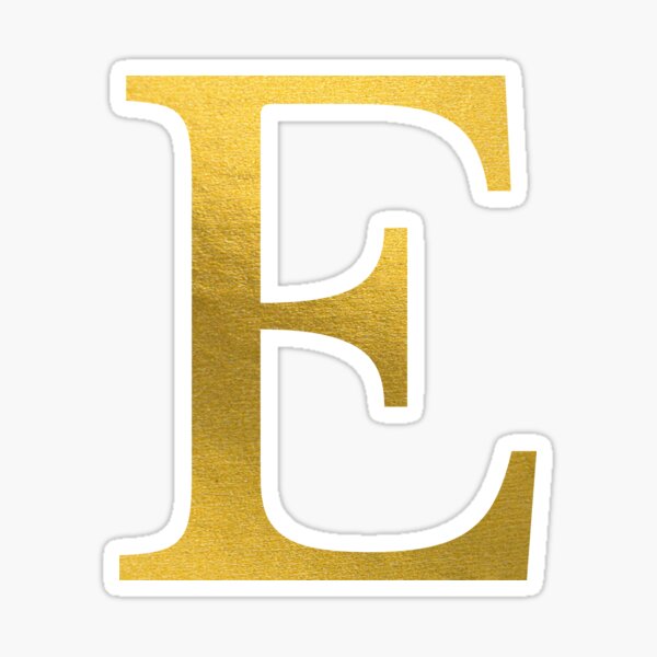 Letter F Gold Color Sticker By Funstudio Redbubble