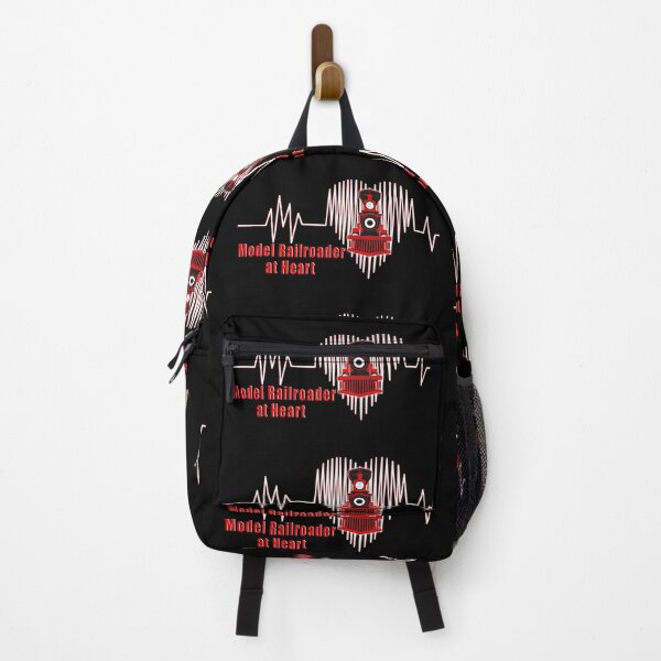 Item preview, Model Railroader at Heart. Model Railroading Steam Locomotive Heartbeat ECG Design with REd Text. designed and sold by UrTops.
